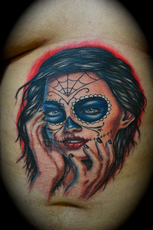 Tattoos - Award Winning Day of the Dead Girl - 63915